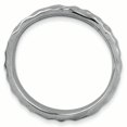 thumbnail image 2 of Bague Plaquée Noire en Argent Sterling Stackable Expressions Taille 6, 2 of 3