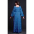 thumbnail image 3 of Bimba Robe Maxi d'Été Décontractée pour Femmes en Georgette Mousse à Imprimé de Feuilles de Cari, Longue, Taille Élastique - Moyen, 3 of 5