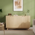 thumbnail image 1 of Sideboard Buffet Cabinet with Storage, Modern Fluted Credenza with Adjustable Shelves, Wood Console Table for Living Room Dining Room Entryway Coffee Bar, 1 of 7