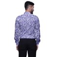 thumbnail image 3 of BESTMAN Chemise en Coton pour Hommes à Manches Longues Imprimée à Col Écarté Chemise Décontractée Mince, 3 of 5