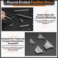 thumbnail image 3 of 5Pack Round Ended Feather Key, 5x5x20mm Carbon Steel Parallel Drive Shaft Keys, 3 of 6
