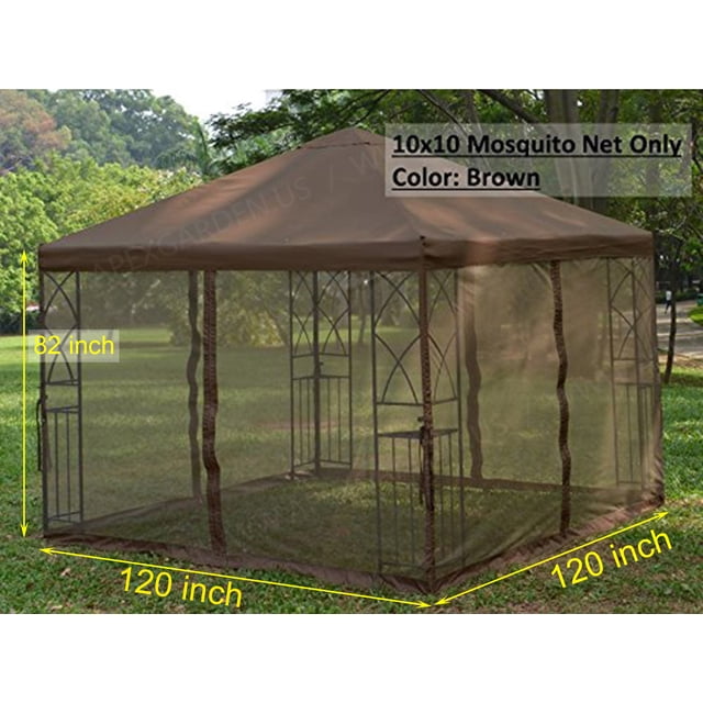 APEX GARDEN 10' x 10' Mosquito Netting for Gazebo Relacement
