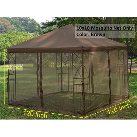 APEX GARDEN Moustiquaire 10 Pieds x 10 Pieds pour Remplacement de Pavillon