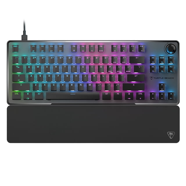 Turtle Beach Vulcan II TKL Pro Magnetic Mechanical RGB Gaming Keyboard - Analog Hall-Effect Switches, Adjustable Actuation, Rapid Trigger, Swappable Keycaps, Tenkeyless Design, Anti-Ghosting - Black