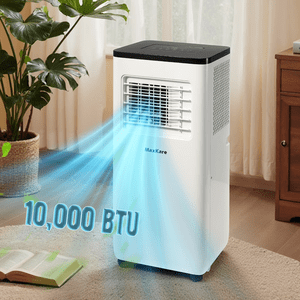 10000 BTU Portable Air Conditioner & Dehumidifier, 3-in-1 Air Cooler with Remote, Single Hose AC Unit, 3 Modes, 24H Timer, for 450 Sq ft Room, White