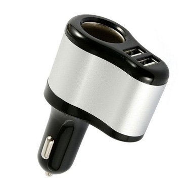 12V 2 Way Car Cigarette Lighter Power Socket Charger Adapter Dual USB Port Twin
