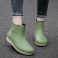 thumbnail image 2 of Kcodviy Slip Women's Rain Shoes Above The Rim Shoes Korean Version Solid Color Mens Overlook 6 Ice Short Tube Women's Water Mid Height Rain Boots for Women Shoes, 2 of 5