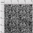 thumbnail image 1 of oneOone Tissu Polyester Lycra Noir Feuilles et Floral à Blocs Tissu Imprimé au Mètre 56 Pouces de Large, 1 of 4
