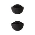 thumbnail image 3 of Youkk Easy To Install Double-layer Plastic Flowerpot For Walls Drainage Flower Pot Black 2Set, 3 of 6