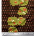 thumbnail image 1 of Soimoi Poly Georgette Fabric Leaves,Bird & Fresh Fruits Print Fabric by The Yard 52 Inch Wide, 1 of 1