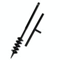 thumbnail image 1 of Ground Drill with Handle Auger Bit 100 mm Double Spirals Steel Black, 1 of 4