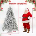 thumbnail image 3 of Gymax 7 FT Pre-Lit Artificial Christmas Tree Snow Flocked Full Xmas Tree, 3 of 10