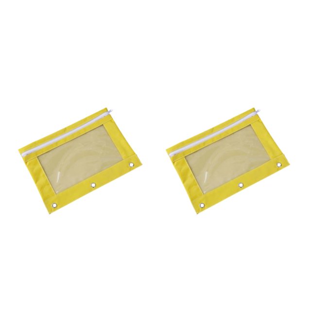 Decodeary Durable Pouch For Organizing Documents In Office Portable Zippered Pouch Yellow 2Set