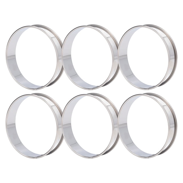 Crumpet Rings, Preservative DIY Production Stainless Steel English Muffin Rings For Cake For Hamburger 8cm / 3.1in