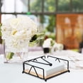 thumbnail image 4 of 2 PCS Napkin Holder for Table, Black Napkin Holder with Weighted Arm, Metal Napkin Dispenser with Wood Base, Paper Napkin Holder for Kitchen Restaurant, 4 of 7