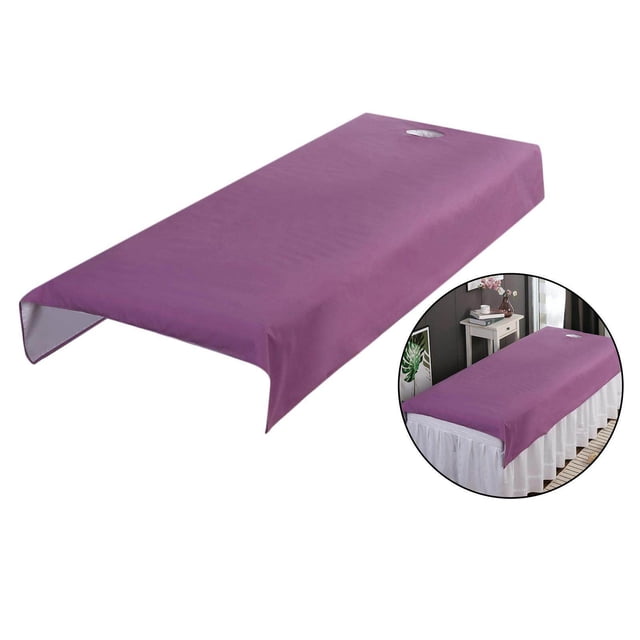 facefd Professional Waterproof Massage Bed Table Cover Anti-oil Spa Sheets Purple