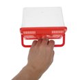 thumbnail image 4 of KAKOWELY Portable Fish Tank Handheld Plastic Fish Tank Transparent Cutout Small Aquarium With Handle For Reptile Turtle And Pet Fish,5.91X"X3.94"X3.46", 4 of 5