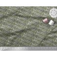 thumbnail image 2 of Soimoi Poly Georgette Fabric Stripe,Leaves & Floral Block Print Fabric by Yard 52 Inch Wide, 2 of 3