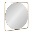 thumbnail image 1 of Kate and Laurel Nobles Modern Square Mirror, 24 x 24, Gold, Decorative Square Wall Decor with an Inset Round Mirror, 1 of 8