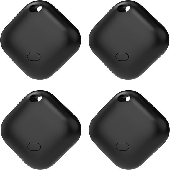 EIGTHTAIL Traceur de Clés pour Portefeuille Fonctionne avec Apple Find My (iOS Seulement) Batterie Remplaçable Résistant à l'Eau Localisateur d'Articles Bluetooth pour Sacs Bagages Animaux de Compagnie et Sac à Dos Blanc