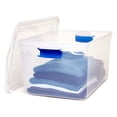 thumbnail image 4 of HOMZ 66-Quart Clear Plastic Stackable Storage Bin with Lid, 2 Pack, Clear, 4 of 7