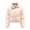 Beige, variant on RKSTN Down Jacket Women Winter Warm Solid Color Hoodless Jacket Slim Thick Windproof Puffer Jacket with Pockets,Winter Coats for Women 2023 Trendy