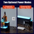 thumbnail image 2 of LED Lighted Liquor Bottle Display Shelf, 60 Inch 2-Tier Acrylic Bar Rack, Multicolor Lighting, RF Remote & App Control, Wall-Mounted, Wireless & Mobile Phone Connectivity, Rectangle , 60 inches, 2 of 7