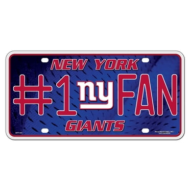 NFL New York Giants Metal License Plate