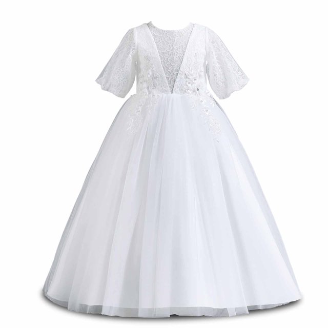 Robe Princesse pour Filles Enfants Bébés Filles Enfants d'Âge Moyen Robe en Gaze Brodée Robe Princesse