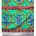 thumbnail image 3 of oneOone Polyester Lycra Fabric Geometric|Leaves & Floral Panel Printed Craft Fabric BTY 56 Inch Wide, 3 of 3