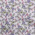 thumbnail image 1 of oneOone Georgette Viscose Medium Purple Fabric Floral Craft Projects Decor Fabric Printed By The Yard 42 Inch Wide, 1 of 4