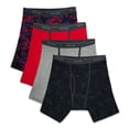 thumbnail image 1 of Fruit of the Loom Men's Ringer Boxer Briefs, 4-Pack, 1 of 6