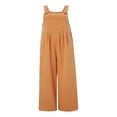 thumbnail image 2 of Wide Leg Overalls for Women Sleeveless Jumpsuits Suspender Overalls with Pockets, 2 of 5