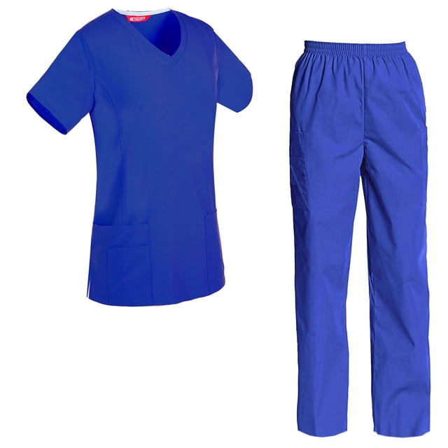 Women's Scrubs Set Scrub Top and Pants Scrubs Set