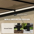 thumbnail image 4 of Outsunny Pergola Extérieure 11 Pieds x 10 Pieds, Pavillon Adossé à Toit Rigide Monté au Mur, 4 of 10