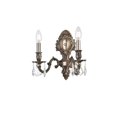 thumbnail image 3 of Elegant Lighting Monarch Traditional Pewter 2 Light E12 Royal Crystal Wall Sconce, 3 of 4