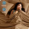 thumbnail image 3 of Bare Home Premium 1800 Collection Ensemble de Draps 3 Pcs, Lit Simple, Caramel, 3 of 10