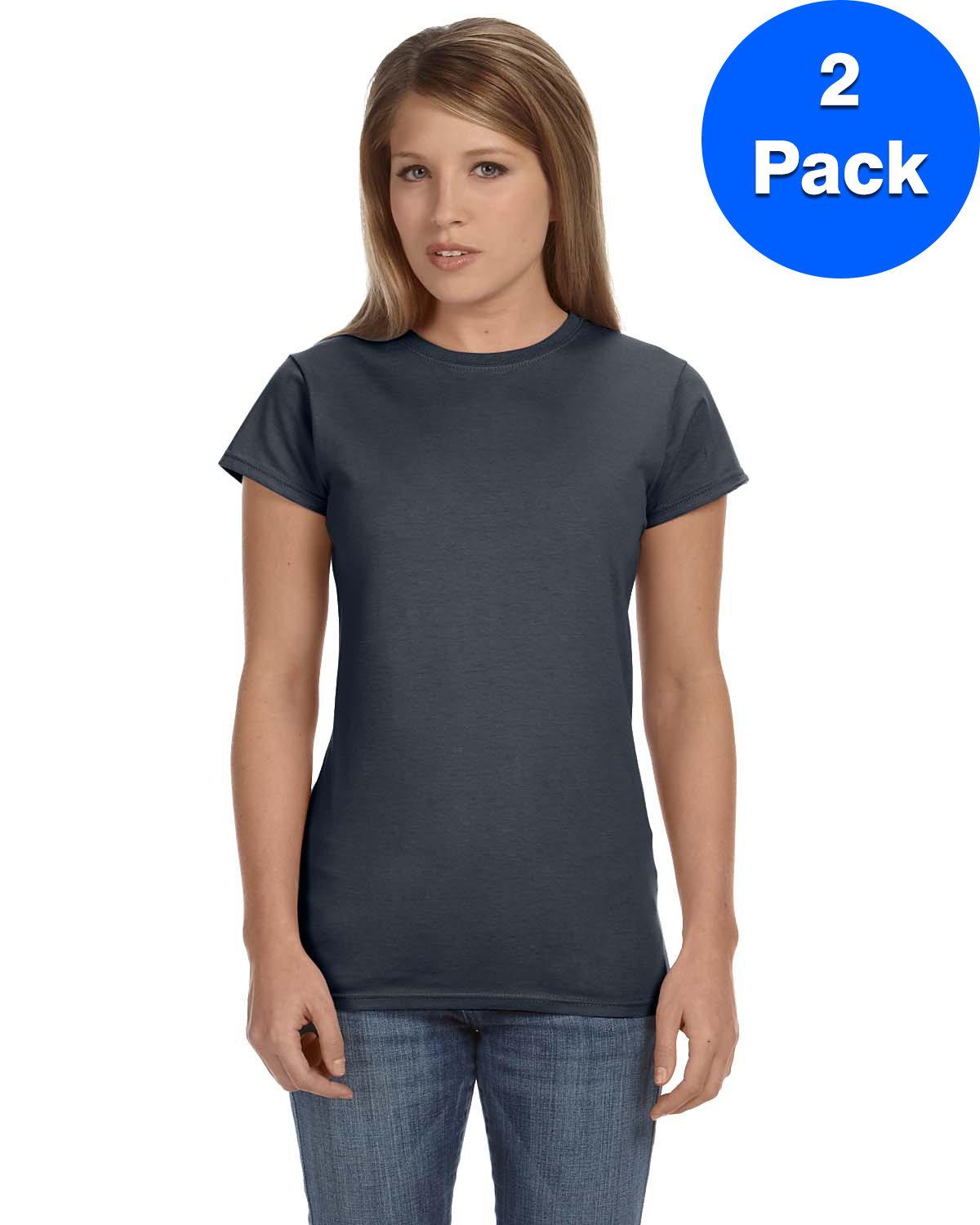 Gildan T-Shirt Ajusté Softstyle pour Femmes - G640L (Lot de 2)
