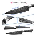 thumbnail image 3 of 5inch Japanese Utility Knife Kitchen Chef Knife Shrap High Carbon Steel Damascus Laser Paring Knife with Cover Cooking Tool, 3 of 5