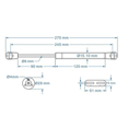 thumbnail image 3 of Kitchen Cabinet Door Stay Soft Close Hinge Hydraulic Gas Lift Strut Support Pressure 100N, 3 of 6