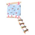 thumbnail image 2 of Pet Cage  House, Colorful Pet Hammock Tent Open Design  Free Climbing Exercise With Ladder For Golden Bear For Bird, 2 of 8