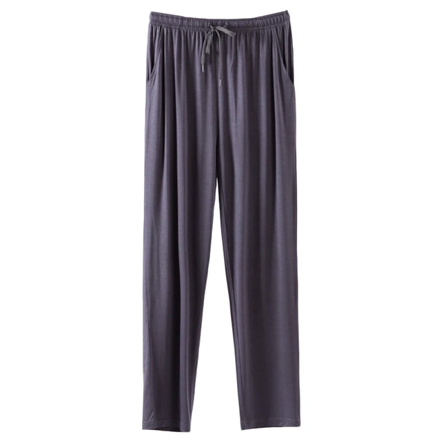Dagugfen Mens Pajama Pants Drawstring Ruched Elastic Waist Loose Lightweight Comfy Loungewear Trousers