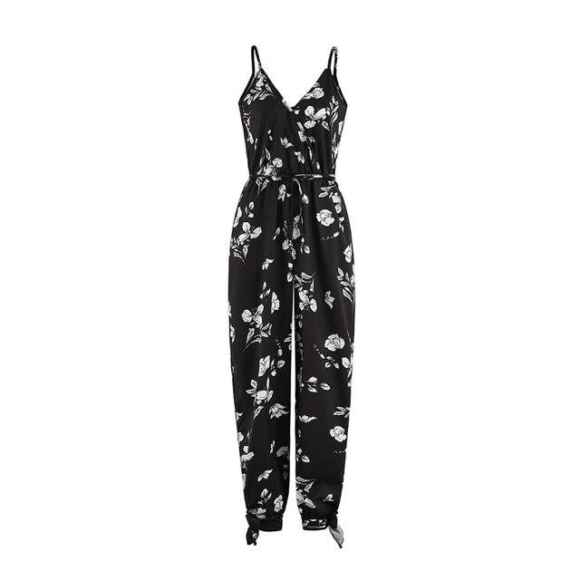 drppepioner Combinaison Short Sans Dos à Col en V Sans Manches pour Femmes, Mode, Décontractée, Imprimée, Longue