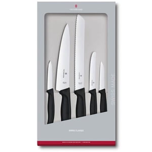 Victorinox VIC-6.7133,5G De Cuisine Couteau de cuisine classique suisse & #44; Noir - 5 Pièce