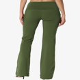 thumbnail image 2 of Pantalon de Yoga Décontracté pour Femmes Grande Taille, Basique, Taille Repliable, Confortable, en Coton Extensible, Coupe Bootcut, 2 of 7