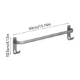 thumbnail image 3 of Gray Towel Rack Without Punching Storage Rack For Storage Bathroom Hanging Rack Wall Mounted Bathroom Towel Hanging Rod Single Pole Hook 2-in-1/ Home Decor, 3 of 6