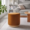 thumbnail image 1 of Modway Tilden 16" Round Performance Velvet Upholstered Ottoman Patio Furniture, 1 of 8