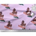 thumbnail image 3 of Soimoi Tissu Poly Georgette Imprimé Cheval pour Enfants au Mètre, 52 Pouces de Large, 3 of 3