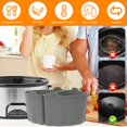 thumbnail image 3 of SUTENGDA 2 Pcs Doublure en Silicone pour Mijoteuse avec Poignée Séparateur de Mijoteuse de Qualité Alimentaire Réutilisable Insert en Silicone Lavable au Lave-Vaisselle Pliable Résistant à la Chaleur pour Mijoteuse Ovale de 6-8Qt, 3 of 7