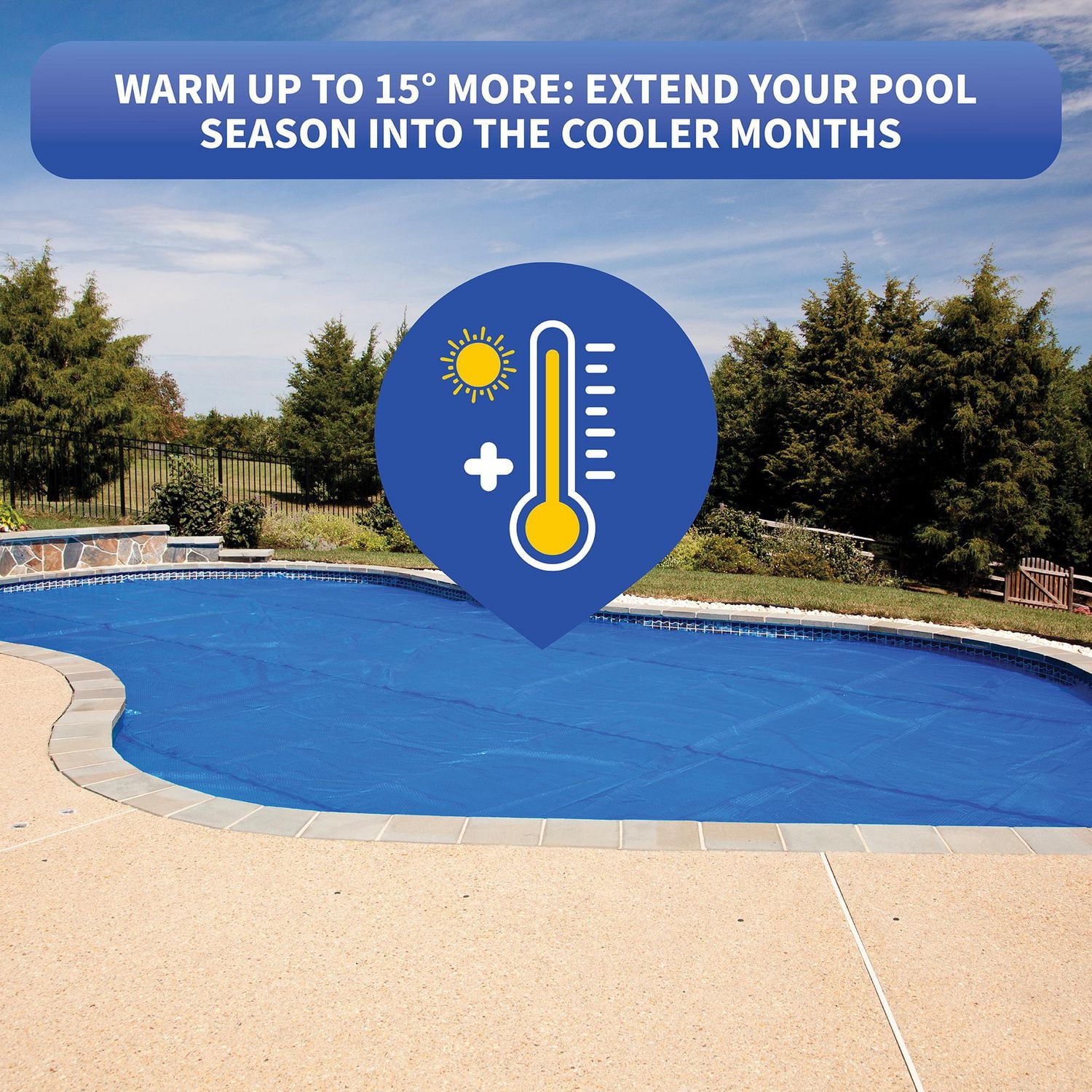 Blue Wave Rectangular 12-mil Solar Blanket for Ground Pools